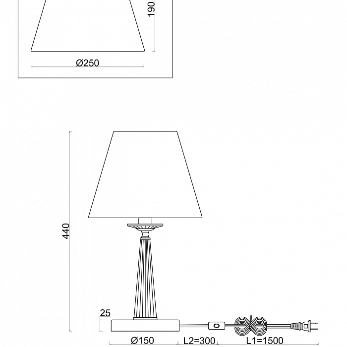 Настольная лампа интерьерная Freya FR2027TL-01N