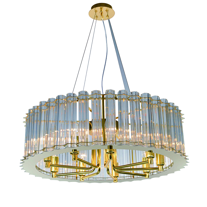 Люстра NewRgy 5752E/9 GOLD H+CLEAR